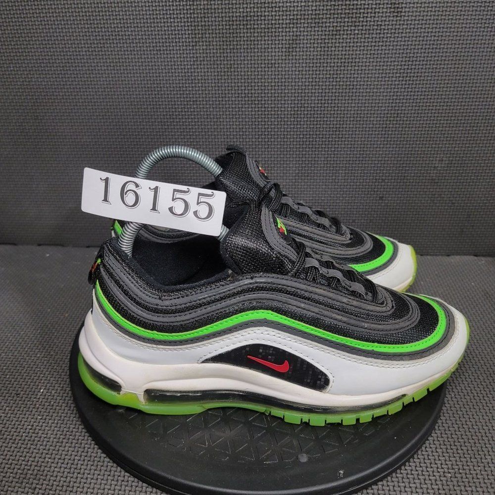 Nike Air Max 97 Shoes Womens Sz 8.5 White Black Green Sneakers